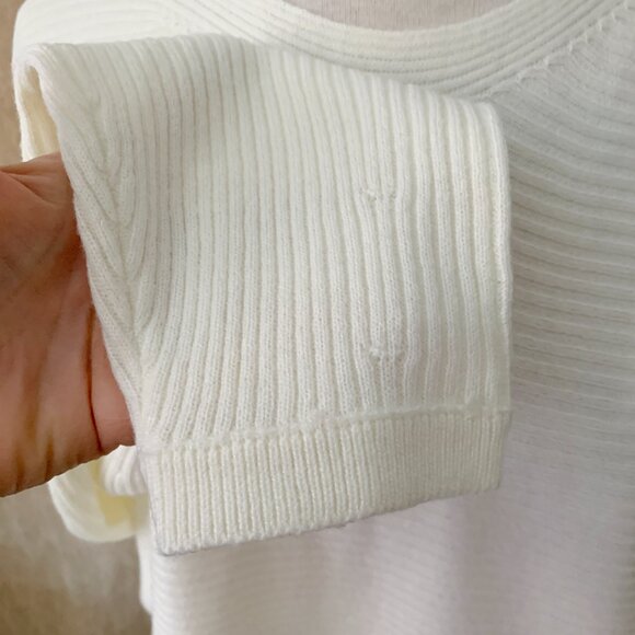 Ardene Ivory Dolman Sleeve Knit Sweater | Size Large - Picture 8 of 14